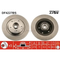 Тормозной диск TRW 1524039 LG GVC 3322937510917 df4227bs