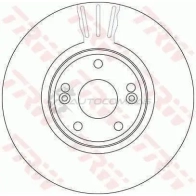 Тормозной диск TRW 3322937321261 Renault Laguna (BG) 2 Хэтчбек 1.8 16V (BG0B. BG0C. BG0J. BG0M. BG0V) 121 л.с. 2001 – 2005 df4229 RET E9J