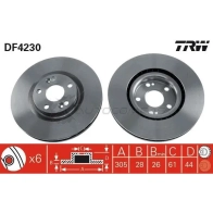 Тормозной диск TRW 1524044 df4230 ITYX YI 3322937321278