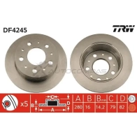 Тормозной диск TRW F G540 df4245 Citroen Jumper 2 (244Z) Автобус 2.0 bivalent 110 л.с. 2003 – наст. время 3322937353125