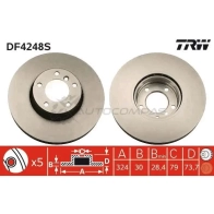 Тормозной диск TRW df4248s 3322937390038 1524060 F5 QYWF