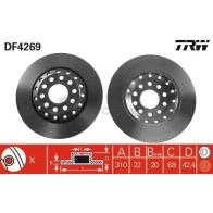 Тормозной диск TRW 3322937369768 df4269 U4 93J0V 1524083