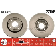 Тормозной диск TRW KSLK 8N 1524123 df4311 3322937400294