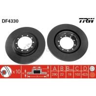 Тормозной диск TRW 3322937400355 XS2 F8 1524136 DF4330
