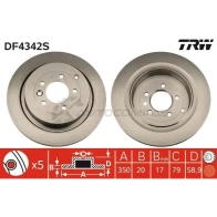 Тормозной диск TRW 3322937434060 6 3H4P73 1524146 df4342s