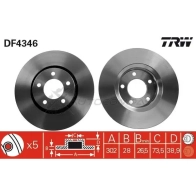 Тормозной диск TRW CBKXD BR 3322937402557 1524150 df4346