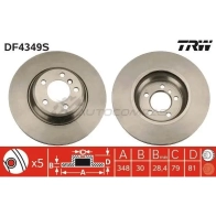 Тормозной диск TRW 93BP WI 1524153 df4349s 3322937462452