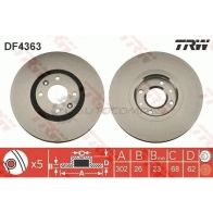 Тормозной диск TRW A JVKVRL 1524166 3322937402564 df4363