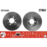 Тормозной диск TRW 1524168 UUDPVQ X df4365 3322937402373 - Изображение 1