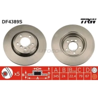Тормозной диск TRW df4389s G6 TOH 3322937472581 1524186