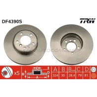 Тормозной диск TRW 1524188 df4390s 3322937472598 15E9O 1