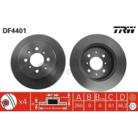 Тормозной диск TRW df4401 1524194 3322937402717 XXY GTSM