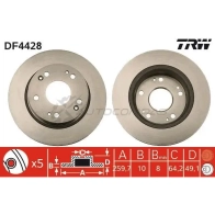 Тормозной диск TRW 3322937473663 2HB WT 1524216 df4428