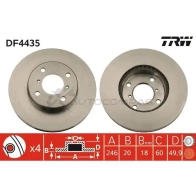 Тормозной диск TRW df4435 3322937474288 1524221 A7 SPY