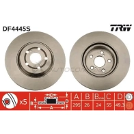 Тормозной диск TRW 3322937578214 1524230 df4445s 9J KXB