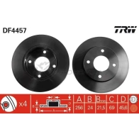 Тормозной диск TRW Smart Forfour (454) 1 Хэтчбек 1.1 4530 75 л.с. 2004 – 2006 3322937473465 WJSF5I R df4457