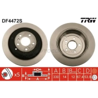 Тормозной диск TRW 3322937755585 df4472s 1524259 K71U 0