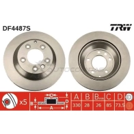 Тормозной диск TRW 3322937542956 1HN O3 df4487s Porsche Cayenne (92A) 2 Кроссовер 3.0 Diesel 245 л.с. 2011 – наст. время