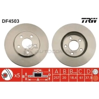 Тормозной диск TRW df4503 R3A1H F 1524280 3322937473854