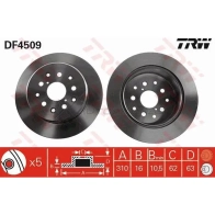 Тормозной диск TRW 3322937474820 1524283 Y 1OXH df4509
