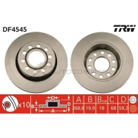 Тормозной диск TRW df4545 1524294 1M2 I3C 3322937474639