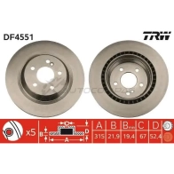 Тормозной диск TRW 1524300 WG QDXG 3322937475025 df4551