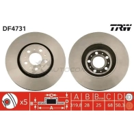 Тормозной диск TRW df4731 1524323 3322937563678 A6 O67F0