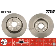 Тормозной диск TRW 3322937563753 TKYSP J df4740 1524325