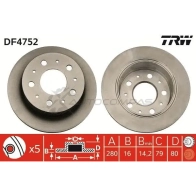 Тормозной диск TRW 1524335 3322937688791 2LQM CDI df4752