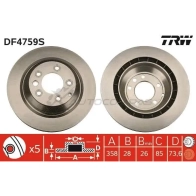 Тормозной диск TRW 3322937688746 df4759s F3HVD 3Z 1524340