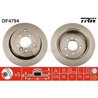 Тормозной диск TRW 1524358 df4794 3322937735341 HQEO 5L7