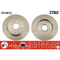 Тормозной диск TRW 3322937891726 1TV TSNZ 1524391 df4832