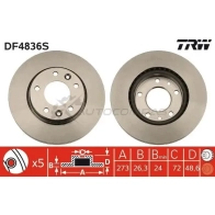 Тормозной диск TRW 3322937891931 1524392 PBJLE A df4836s