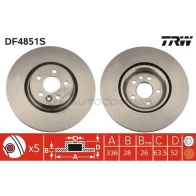 Тормозной диск TRW FZ P8GF3 3322937928637 1524401 df4851s