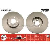 Тормозной диск TRW OH MFKX 3322937928651 df4852s 1524402