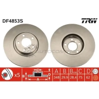 Тормозной диск TRW 3322937928668 df4853s 11M Y49I 1524403