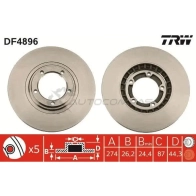 Тормозной диск TRW 1524430 N KOIS df4896 3322937950737