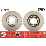 Тормозной диск TRW df4897 Z8E9 RE 1524431 3322937950744