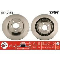 Тормозной диск TRW BK 7NL8 3322937950928 df4916s 1524445