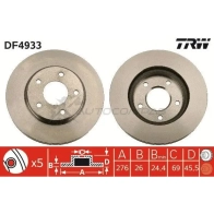 Тормозной диск TRW 1524459 3322937951093 U JZ4P df4933