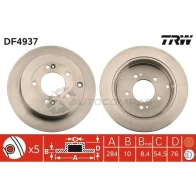 Тормозной диск TRW df4937 3322937951130 Hyundai Grandeur (TG) 4 Седан 2.4 164 л.с. 2006 – 2008 NL GMY