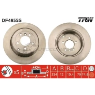 Тормозной диск TRW 1524473 DO2Q IS 3322937951314 df4955s