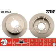 Тормозной диск TRW 1524487 df4973 3322937952656 01H0P D