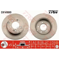 Тормозной диск TRW 3322937952724 1524491 HX5OA O df4980