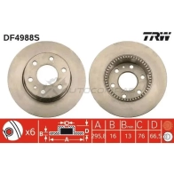 Тормозной диск TRW 3322937951543 df4988s 1524498 5 GRLD8S
