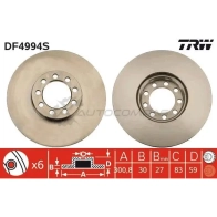 Тормозной диск TRW Z BQGNN 1524502 df4994s 3322937951604