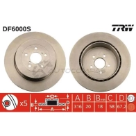 Тормозной диск TRW 1XCIM B 1524528 3322937967346 df6000s