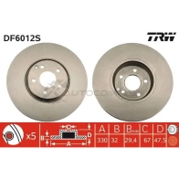 Тормозной диск TRW 02P39 8 3322937967469 1524537 df6012s - Изображение 1