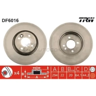 Тормозной диск TRW df6016 F W54QF 3322937967506 1524541