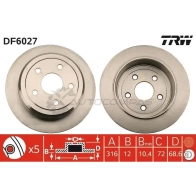 Тормозной диск TRW 3322937975464 HB6 IB9A df6027 1524549